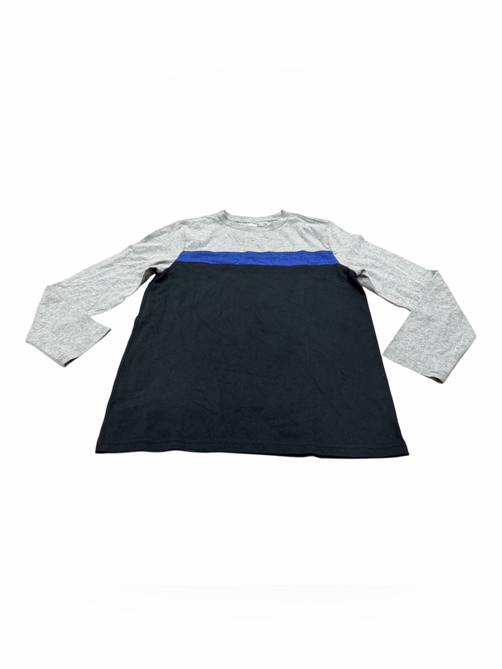 Urban Pipeline Boys Shirt, Size Medium (8), Gray/Black/Blue Long Sleeve